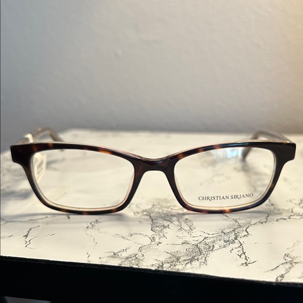Christian Siriano Estella Brown Tortoise Shell Glasses For Women